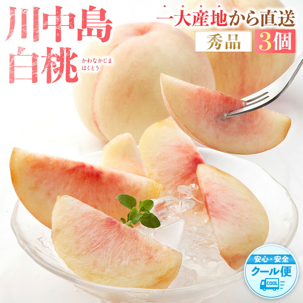 【ふるさと納税】［秀品］川中島白桃 食べきりやすい3個入り［2026年7月末頃から順次発送］こだわり 農家厳選 先行予約 モモ［KG16］ | もも フルーツ 果物 くだもの 食品 人気 おすすめ 送料無料