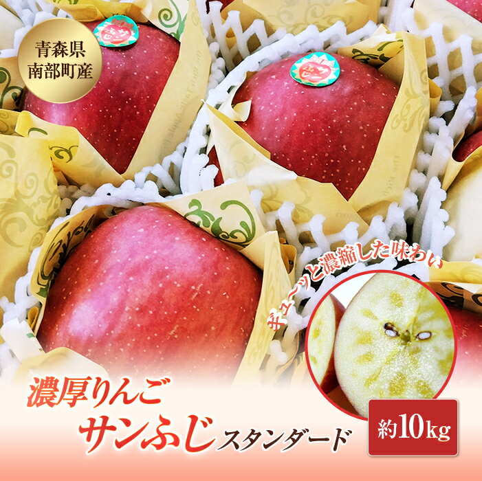 【ふるさと納税】 青森県南部町産 濃厚りんごサンふじ 約10kg 【アグリーデザイン】 スタンダード 青森りんご リンゴ 林檎 アップル 青森県 南部町 果物 くだもの フルーツ F21U-036