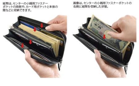 VanNuys ファスナーコインケース付きオールインワンL型ファスナーロングウォレット 財布 サイフ wallet long ナガザイフ 長財布 ビンテージブラック