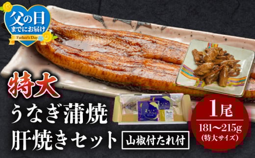 《父の日までにお届け予定(6月1日～6月15日)》国産うなぎ蒲焼(特大サイズ)・肝焼きセット_M069-015_01-FD