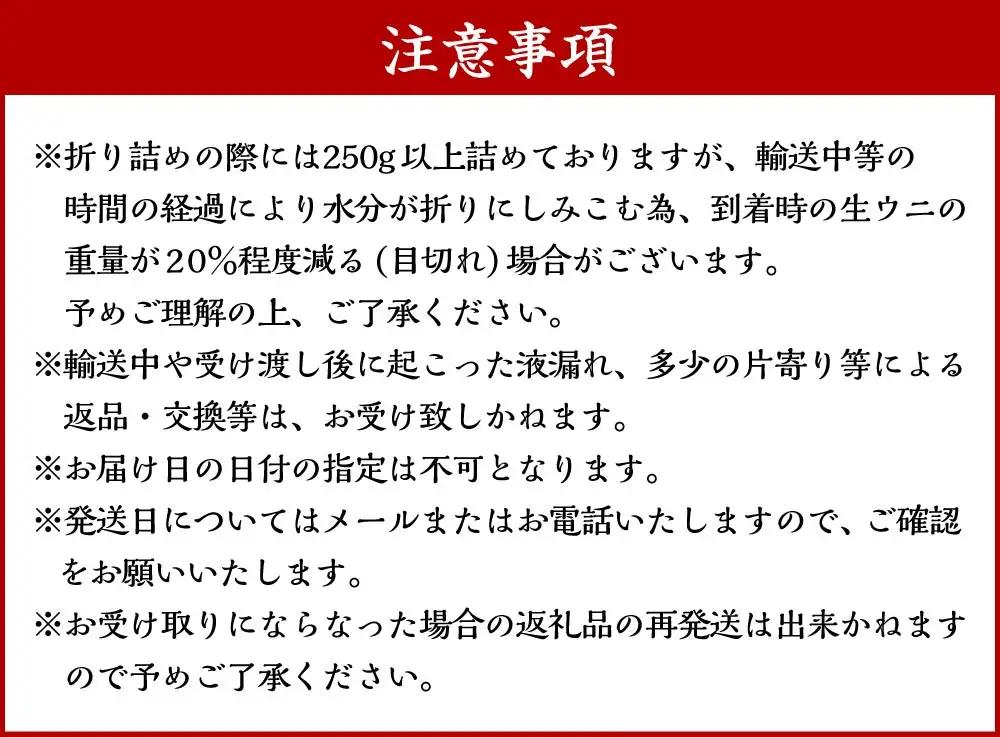 【鮮度抜群！極上生えぞバフンうに】生うに折250g ふるさと納税 うに F4F-3210