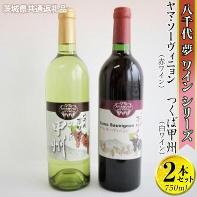 ふるさと納税 古河市 八千代夢ワイン ヤマ・ソーヴィニョン(赤)・つくば甲州(白)【茨城県共通返礼品・八千代町】_CY08