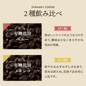 オーガニックコーヒー豆（粉）200g×２種類