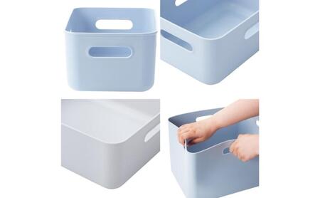 ホームコーディ　やわらか収納ボックスハーフ　浅型　ブルー　2個入 イオンリテール 家具