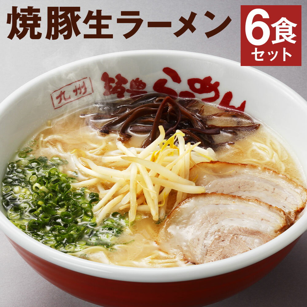 【ふるさと納税】筑豊ラーメン 焼豚生ラーメン 3食×2箱セット 合計6食 ラーメン 豚骨ラーメン 焼豚 チャーシュー セット 麺 スープ付き 福岡県 冷蔵 送料無料