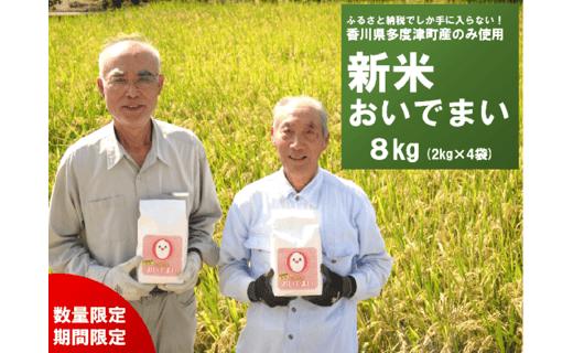 多度津町産 新米 おいでまい【令和6年産新米:11月頃より発送】（白米８kg）【A-11】