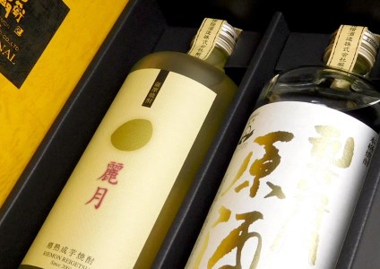 指宿酒造の特選蔵出し芋焼酎2本セット化粧箱入(ひご屋/016-1280) 焼酎 芋 さつまいも 麗月 利右衛門原酒 こいじゃっど つまみ 酒 アルコール 蔵 特選 酒造 ギフト 鹿児島 飲み比べ お試