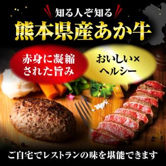 あか牛を堪能できるステーキとハンバーグセット計2kg ブランド牛 あか牛 和牛 国産 牛肉 ステーキ ハンバーグ 2kg 人気 ヘルシー セット 食べ比べ バラエティ 熊本 阿蘇 希少 希少部位