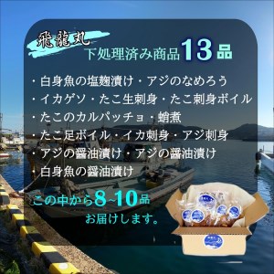 【B6-028】飛龍丸漁師直伝　下処理不要！流水解凍ですぐ使える旬のお魚セット
