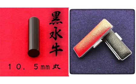 黒水牛10.5mm（5書体）牛革ケース（黒） れいしょたい