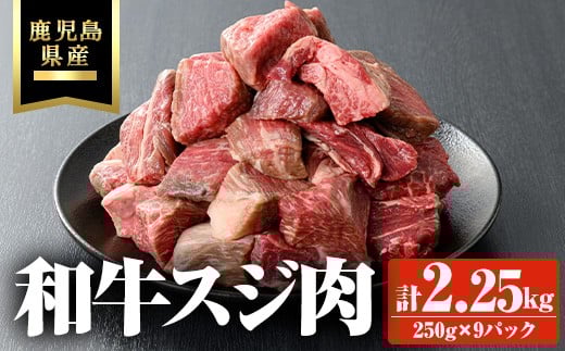 
            鹿児島県産和牛スジ肉 計2.25kg(250g×8P+1P) 鹿児島県産 和牛 スジ【ビーフ倉薗】A522-v01
          