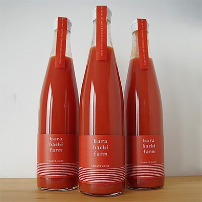 2023年12月発送開始『定期便』ハラハチファームの100%トマトジュース赤500ml×3本全3回【5139602】