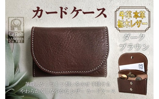 カードケース（ダークブラウン）革小物 レザー 革 ケース おしゃれ 選べるカラー　LC00010