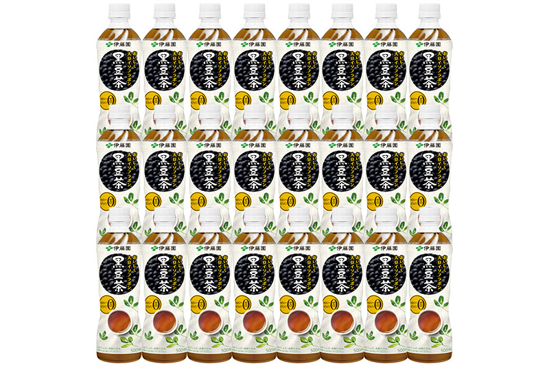 ★xx★《定期便5ヶ月》おいしく大豆イソフラボン黒豆茶 500ml×24本【2ケース】