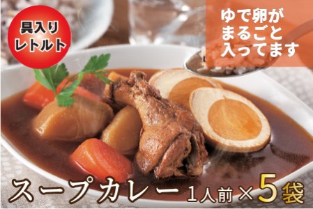 具材たっぷりチキンスープカレー 3袋入りレトルト 小分け カレー スープカレー セット 詰め合わせ 手羽元 鶏肉 チキン ゆで卵 ルー 具材入り【A-853】