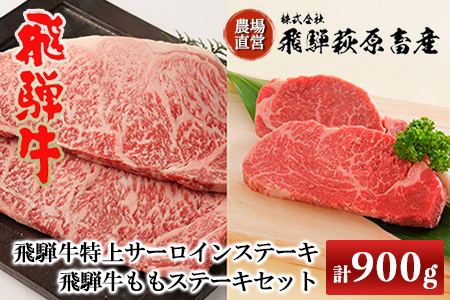 飛騨牛ステーキセット 特上サーロインステーキ(200g×3枚)・ももステーキ(150g×2枚)【22-10】【冷凍】