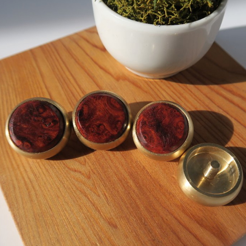 木製ピストンボタン ユーホニューム（ヤマハ）用 EY型（真鍮削り出し） 4個セット ユーホニューム ヤマハ用 EY型 真鍮削り出し 選べる 素材 花林コブ材 ローズウッド材 木製 ピストンボタン ノー