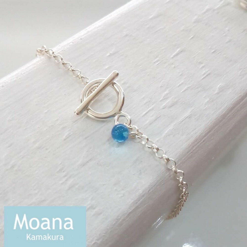 【ふるさと納税】【Crystal Aqua Blue】シンプルボールブレスレット | アクセ ファッション 人気 おすすめ 送料無料