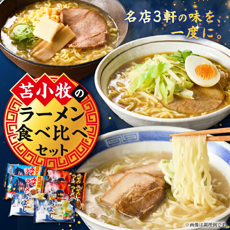 【ふるさと納税】 ラーメン 食べ比べ セット 麺 スパイス 白濁 味噌 みそ カレー 三代目鳥よし 羅魅陀 羅阿麺館 名店 老舗 苫食 北海道 苫小牧市 おすすめ ランキング プレゼント ギフト