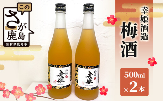 地域を応援！幸姫酒造《梅酒 500ml 2本》お酒 梅酒 リキュール ロック ソーダ割り 炭酸割り カクテル ストレート 贈り物 贈答 プレゼント ギフト セット うめ酒 幸姫 母の日 父の日 御中元 お歳暮 お中元 御歳暮 ギフト お祝い B-578