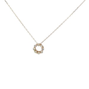 ダイヤモンドサークルネックレス （0.1ct） K18YG/K18PG/PT ( ネックレス ジュエリー ダイヤモンド ネックレス サークルモチーフ ネックレス ジュエリー ネックレス アクセサリー 