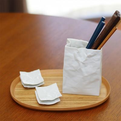 ふるさと納税 瀬戸市 【瀬戸焼】ニュークリンクルスーパーバッグ#3 花器 ホワイト【セラミック・ジャパン】 |  | 03