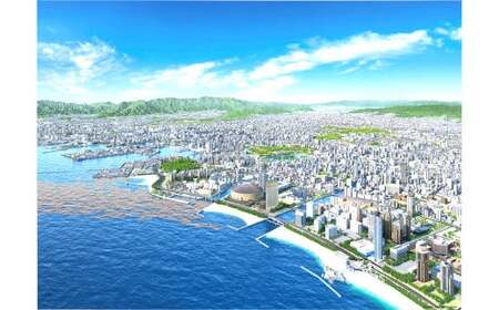 北九州市の地図情報会社のゼンリンが作る 「俯瞰図額絵 福岡市／百道(三々)」
