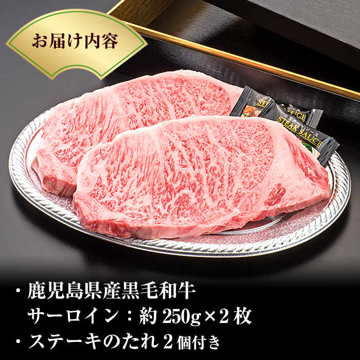 C-013 ＜Ａ５ランク＞黒毛和牛ステーキ計約500g(250g×2枚)※北海道・沖縄配送不可※【今肉屋】 国産 黒毛和牛 鹿児島県産 肉 牛肉 A5等級 サーロイン ステーキ肉 30000