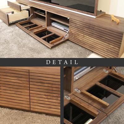 ふるさと納税 大川市 【大川家具】無垢材　テレビボード　ハイタイプ　風雅type2　ローボードWN 幅2200【設置付き】 |  | 02