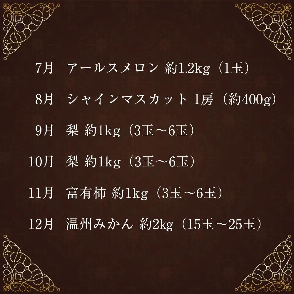 宮崎の旬をお届け！くだもの12か月定期便 F135-2608
