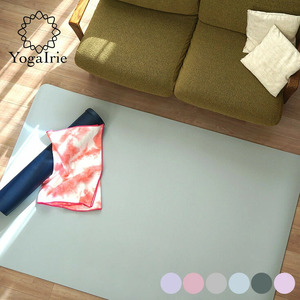 YogaIrie 大判 ヨガマット 200cm×130cm×8mm【 ミストグレー】 | ヨガ ピラティス 筋トレ トレーニング ストレッチ 健康 クッション性 インテリア 二人用 インテリアとしてもおしゃれなカラー 幅広 特大サイズ 広め おしゃれ 即納 大きいサイズ 厚め 大きめ tpe プレイマット トレーニングマット 滑り止め ダンスマット マット 親子