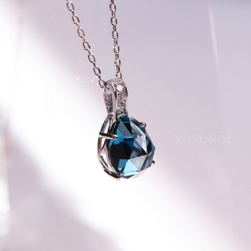 K18WG ロンドンブル－トパーズ ローズカット ダイヤモンドネックレス MINAMOセッティング VO0073PK18WG