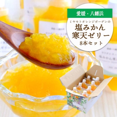 まるごと塩漬けにしたみかんを使用 塩みかん寒天ゼリー8本セット【C25−62】【1231056】