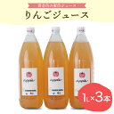 【ふるさと納税】手絞り りんごジュース セット (1L×3本) 保存料不使用 無水 ストレートジュース ストレート 林檎 リンゴ 果物 フルーツ 贈り物 ギフト 贈答 プレゼント 手土産 山形県 河北町