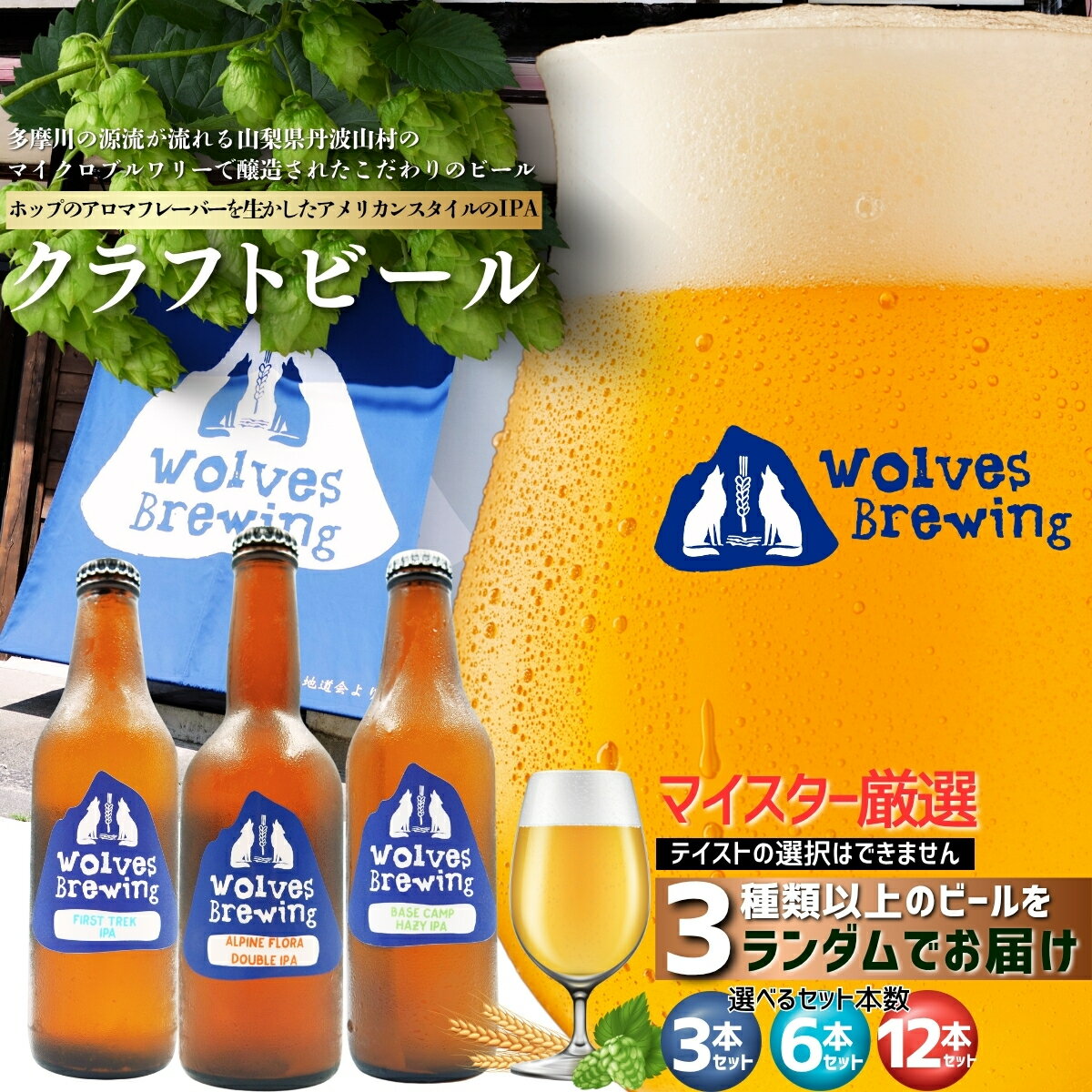 【ふるさと納税】 クラフトビール IPA 飲み比べ セット Wolves Brewing / 地ビール 山梨県 丹波山村