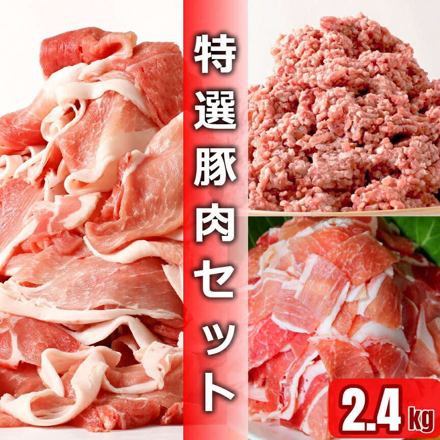 【ふるさと納税】肉屋のプロ厳選！ 北海道産 特選 豚肉 3点 セット 合計2.4kg [007-0011]