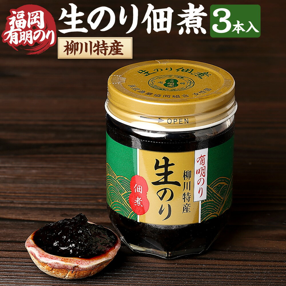 【ふるさと納税】福岡有明のり 柳川特産 生のり佃煮 計510g（170g×3本入） 生のり 生海苔 海苔佃煮 のり 海苔 佃煮 つくだに ごはんのお供 ご飯のお供 有明産 福岡県 太宰府市 送料無料