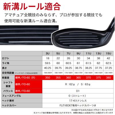 ふるさと納税 東大阪市 [3U/S][標準シャフト][右利き男性用]FLIT-BOX7 ユーティリティ 1本 |  | 03