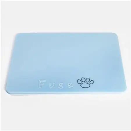 【犬猫用】ペットひんやりマット　文字入れオーダーメイド　ブルー_ ペット用品  _【1506666】