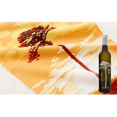 ふるさと納税 陸前高田市 陸前高田 奇跡の一本松絵手ぬぐい &amp; 吟醸酒セット