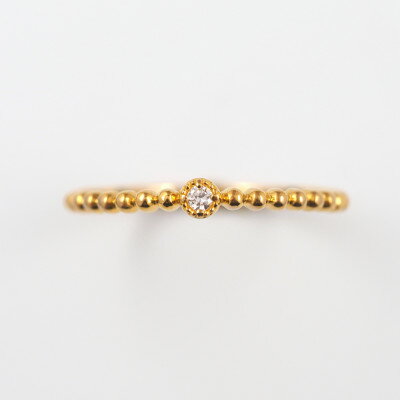 【ふるさと納税】【山梨県】【ジュエリー】K24 pure gold /ダイヤ リング 12号【配送不可地域：離島・沖縄県】【1644976】