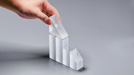 LOPT OPTICAL GLASS BLOCKS SHIKAKU ／ インテリア オブジェ 光学ガラス しかく 四角 インテリアデザイナー 進藤篤氏 おしゃれ 埼玉県 No.628