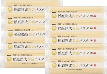 稲庭熟成黄金パスタ 180g×10束入り パスタ [B9407]