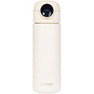 シーモン(c-mon) 指紋センサー付き真空断熱ボトル 水筒 保温保冷  バニラホワイト【1687967】