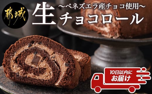 
ベネズエラ産チョコ使用～とろけるような『生チョコロール』♪≪みやこんじょ特急便≫_AA-C212-Q_(都城市) スイーツ ケーキ 生チョコロール 16cm 1本
