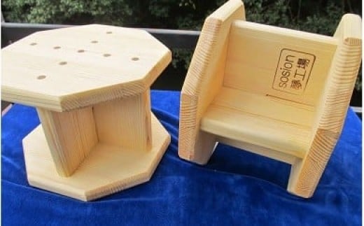 手作り木製 正座用補助椅子2脚【選択カラー：マホガニー】【007D-076】