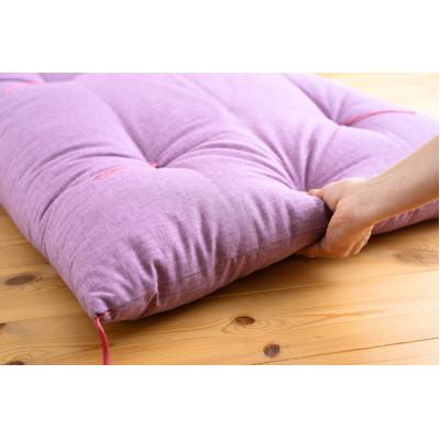 ふるさと納税 天理市 紬ローズパープル3人掛け用ごろ寝座布団 |  | 03