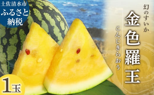 先行予約 『令和8年発送分』幻のすいか 金色羅王 1玉 5~8kg スイカ 西瓜 こんじきらおう 黄色 フルーツ 果物 果実 青果 甘い デザート スイーツ 夏 旬 お取り寄せ【R01188】