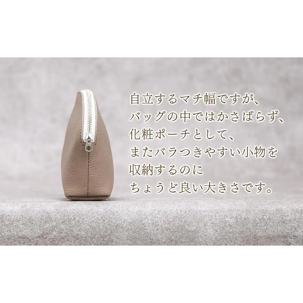 本革 ラウンドポーチ 日本製 レザー 革製品 ポーチ 化粧ポーチ 旅行 トラベル 出張 Liete vivid オリーブ