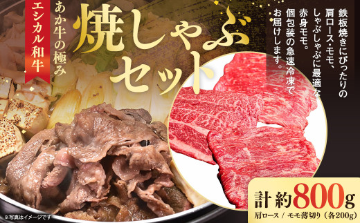 【エシカル和牛】あか牛の極み・焼しゃぶセット 計約800g 赤牛 あか牛 牛肉
